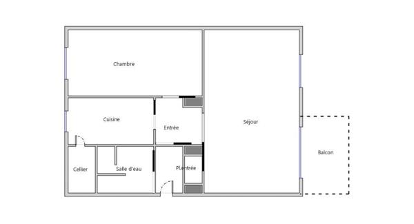 T2bis / T3 possible | Architecte d'intérieur | Aperçu Loire | Immeuble BBC | Balcon | Parking