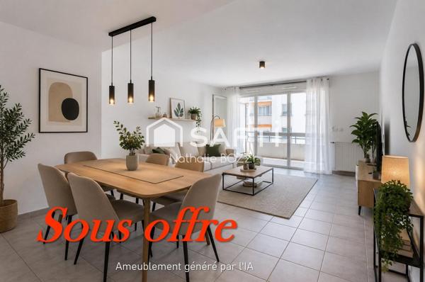 T3 Grenoble traversant avec 2 terrasses – Résidence BBC 2012