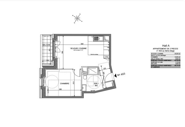 Appartement 2 pièces - 45 m²