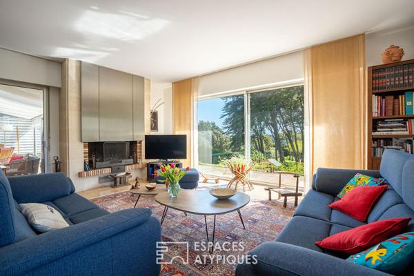 Maison d’architecte vue mer avec piscine et jardin de pins à vendre au Pouliguen