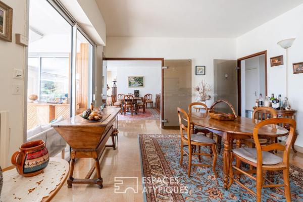 Maison d’architecte vue mer avec piscine et jardin de pins à vendre au Pouliguen