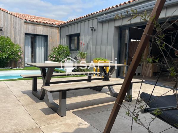 Villa 2021 de plain-pied, 5 chambres, piscine