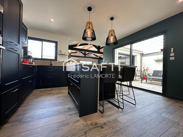 Villa 2021 de plain-pied, 5 chambres, piscine