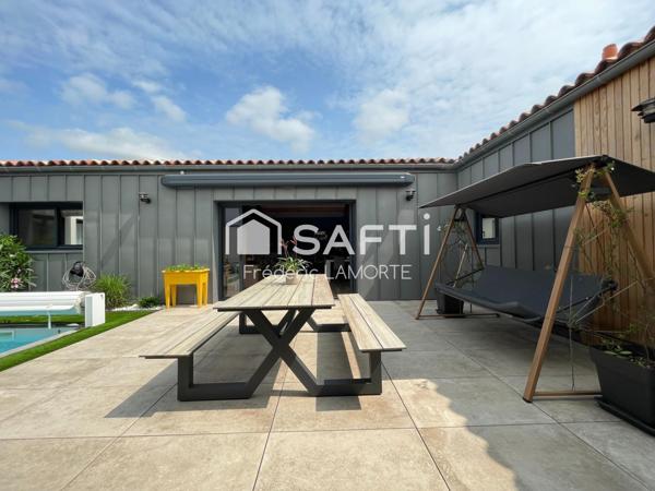 Villa 2021 de plain-pied, 5 chambres, piscine