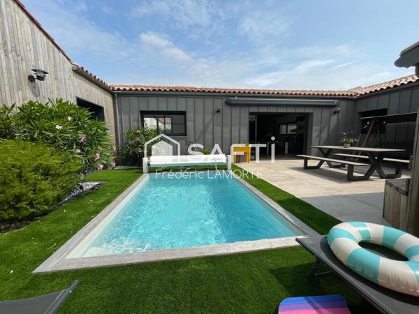 Villa 2021 de plain-pied, 5 chambres, piscine