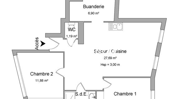 Location Appartement 3 pièces 58.61 m² - Castres 81100