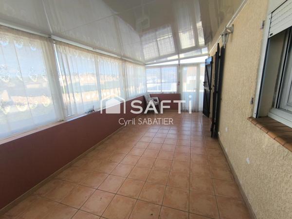 Maison 3 faces, 125m², 3 chambres, garage, sous sol