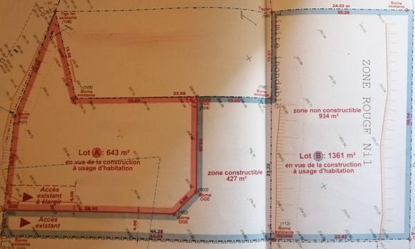 Terrain 643 m2