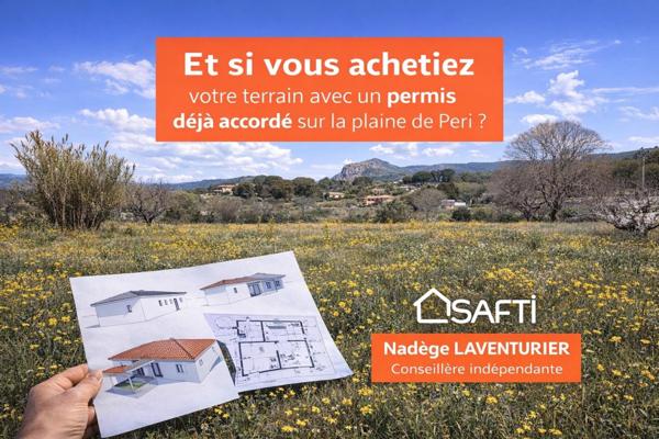 TERRAIN A BÂTIR 1200 m² – PC ACCORDÉ – PLAINE DE PERI
