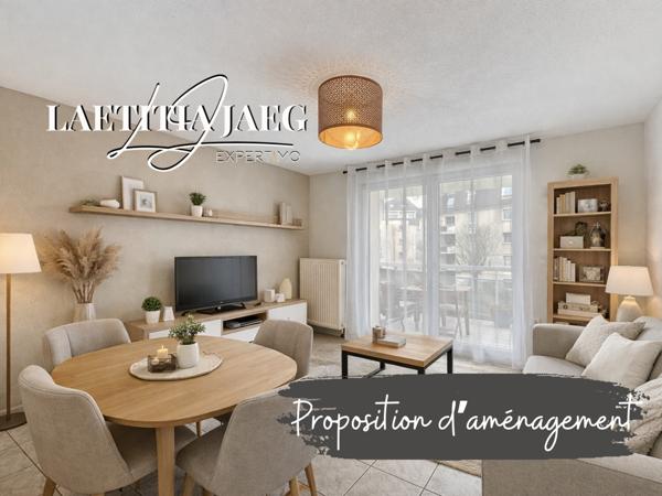 Erstein (67150) APPARTEMENT - 3 PIECES - BALCON - GARAGE - CAVE - TRAVERSANT