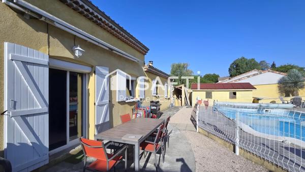 Charmante maison avec beau terrain et piscine