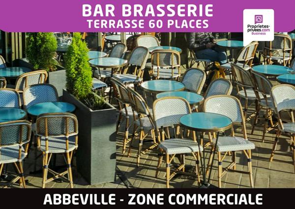 ABBEVILLE, zone commerciale - Bar Brasserie 100 couverts, terrasse 60 places -