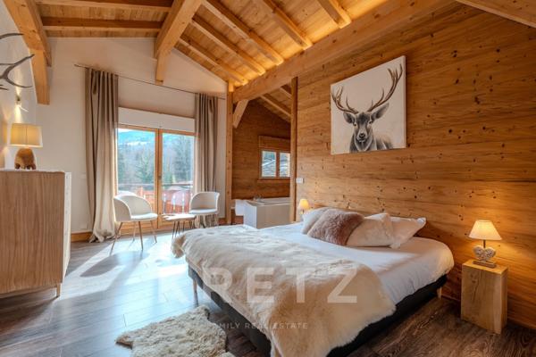 Chalet authentique avec vue panoramique sur le Mont-Blanc