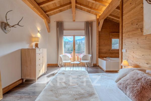 Chalet authentique avec vue panoramique sur le Mont-Blanc