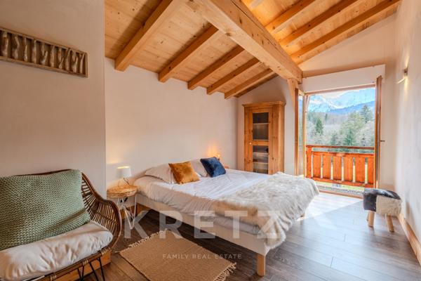 Chalet authentique avec vue panoramique sur le Mont-Blanc