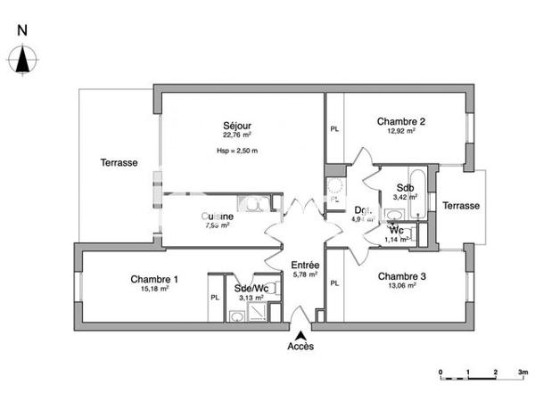 Location Appartement 4 pièces 90.3 m² - 535 AVENUE DE BREDASQUE Aix En Provence 13090