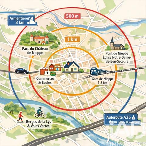 Maison à vendre 5 pièces 95 m² Nieppe