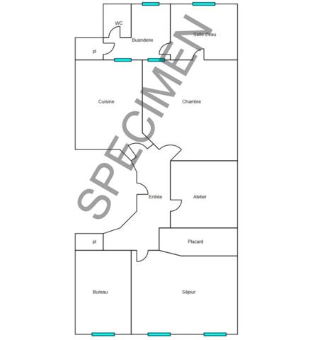 À vendre Appartement T2bis de 72m² à MARSEILLE 1ER ARRONDISSEMENT