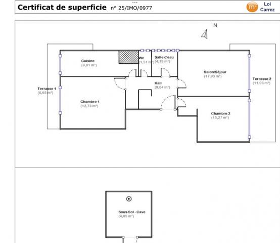 Appartement à vendre 3 pièces 69 m² Le Cannet