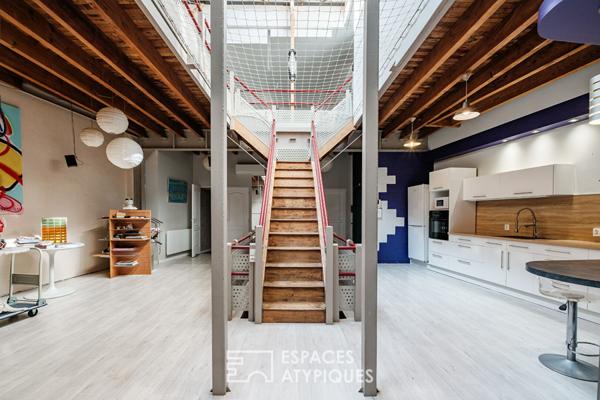 Loft à l’esprit industriel à deux pas des commerces