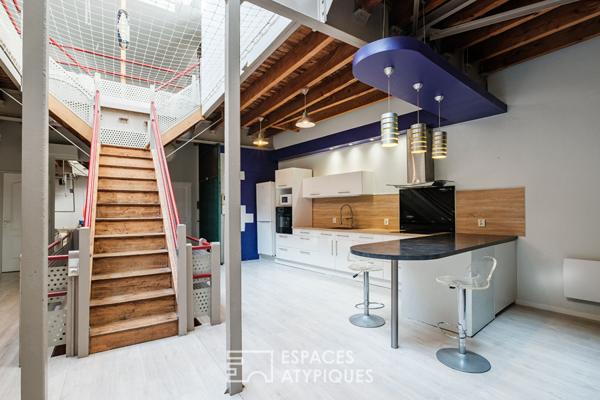Loft à l’esprit industriel à deux pas des commerces