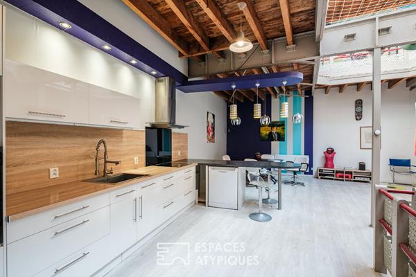 Loft à l’esprit industriel à deux pas des commerces