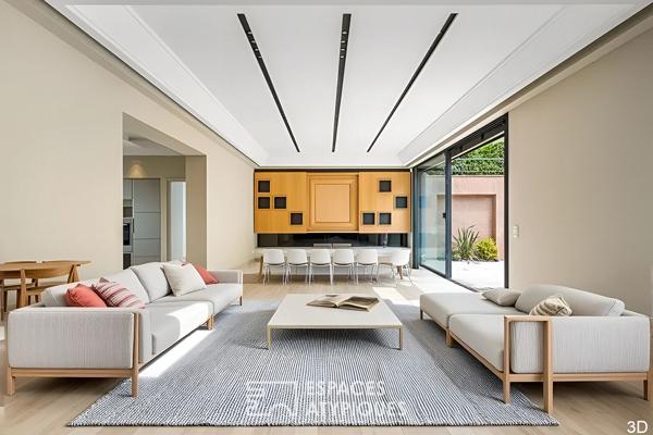 Maison contemporaine avec piscine au calme absolu