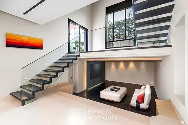 Maison contemporaine avec piscine au calme absolu