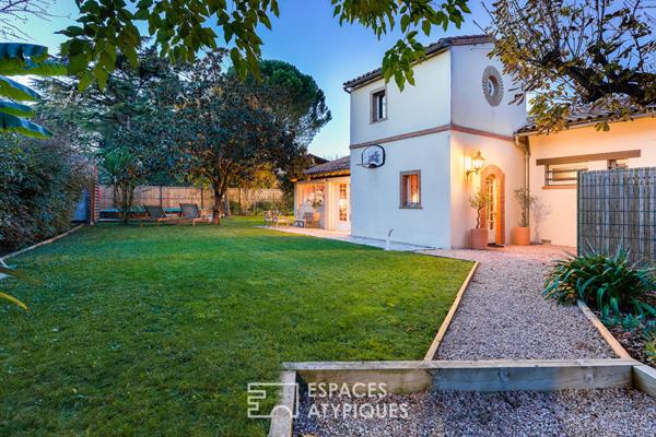 Maison toulousaine rénovée et son pigeonnier avec jardin