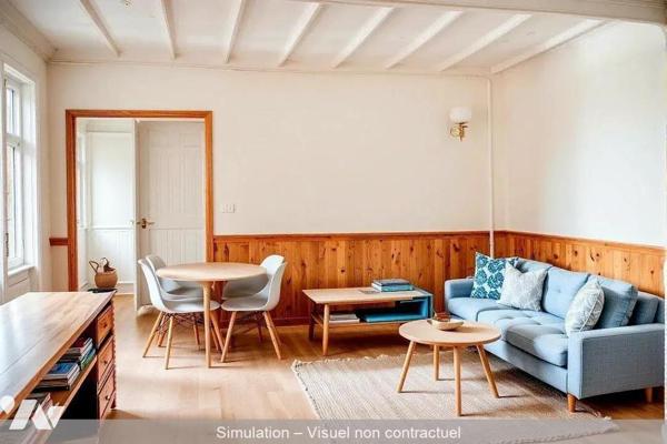 Maison de ville, en pierre de tuffeau, proche du Château
surface 84m²
rdc : cuisine, séjour, ...