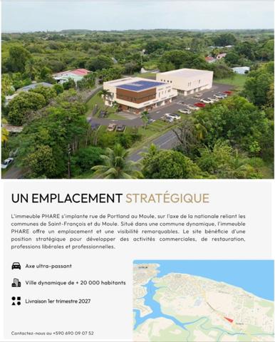 EN EXCLUSIVITE - A LOUER – LOCAUX COMMERCIAUX & PROFESSIONNELS – LE MOULE (QUARTIER PORTLAND)
