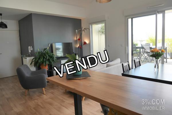 Magnifique T3 de 65,10 m² avec terrasse de 41 m², 2 places parking Rezé (44400)