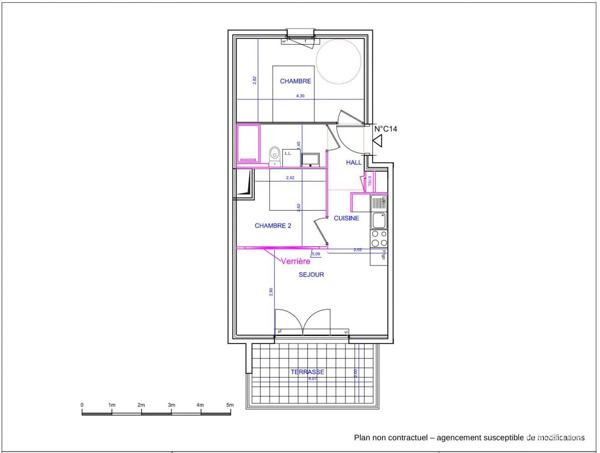 Appartement à vendre 3 pièces 45 m² La Roquette-sur-Siagne