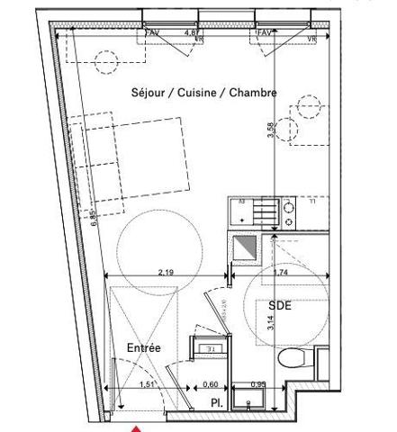 Appartement à vendre 1 pièce 29 m² La Roche-sur-Yon