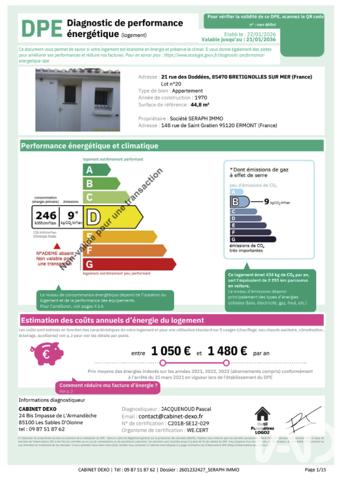 Maison à vendre 3 pièces 45 m² Bretignolles-sur-Mer