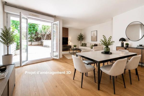 Suresnes - 49m² - 1 chambre - Terrasse / jardin - parking - cave