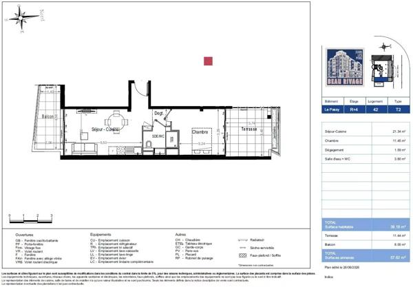ANTIBES / JUAN-LES-PINS – 2 pièces rénové avec balcon et terrasse dans une résidence de prestige en front de mer