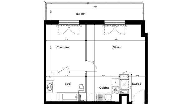 Appartement à vendre 2 pièces 45 m² Fontenay-aux-Roses