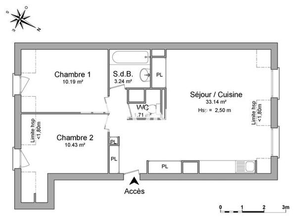 Location Appartement 3 pièces 58.7 m² - 82 BIS RUE DE MONTREUIL Paris 75011