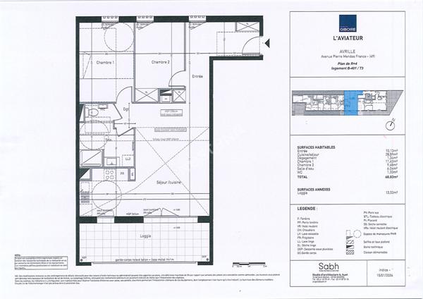 Dernier étage hypercentre d'Avrillé avec des hauteurs de plafond de + 4m