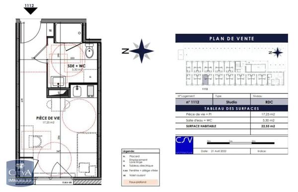 Appartement à louer 1 pièce 22.2m² Champcevinel (24750)