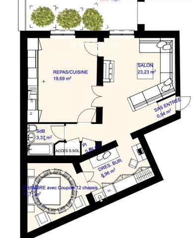 Paris XVI Etoile Lauriston – appartement 73 m²