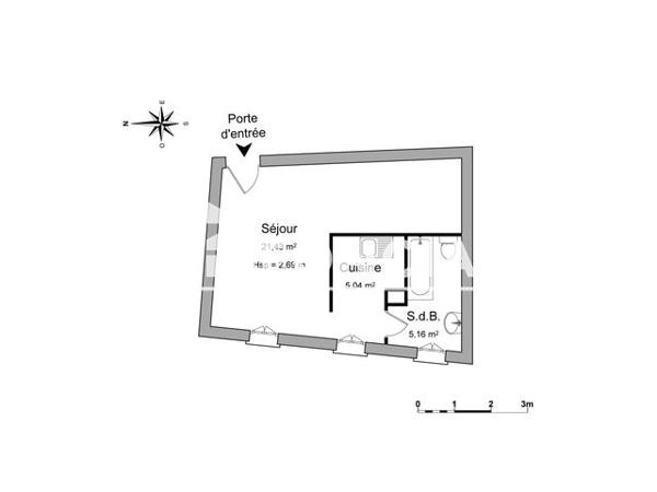 Location Studio 31.63 m² - 21 RUE MAURY Toulouse 31000