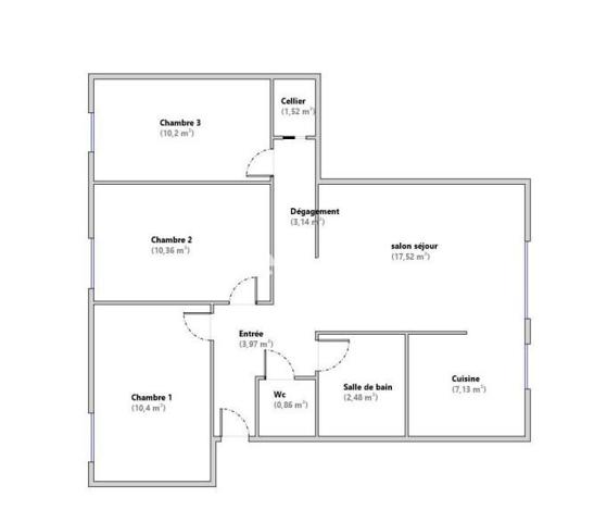 Appartement 4 pièces - 68 m²