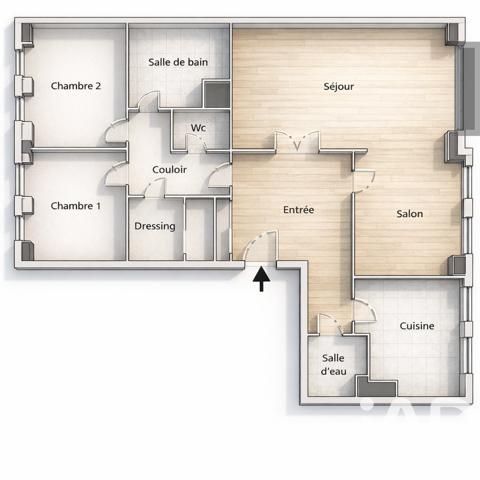 Appartement à vendre 4 pièces 80 m² Gennevilliers