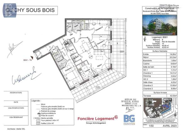 Location appartement Clichy-sous-Bois (93390) 4 pièces 95.08m²