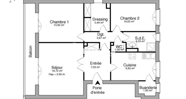 Location Appartement 3 pièces 76.27 m² - Saint-étienne 42100