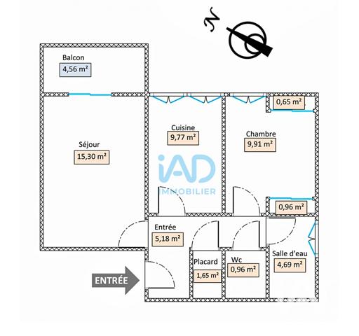 Appartement à vendre 2 pièces 49,07 m² Chamalières