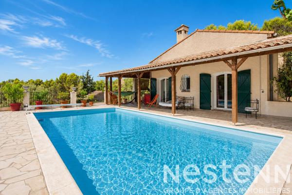 A vendre à Draguignan - Propriété de caractère avec vue panoramique, piscine et beaux volumes