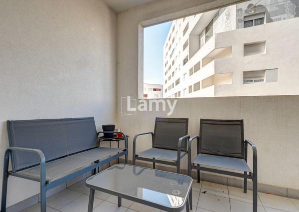 Métro national/parc de bougainville t2 avec terrasse et parking